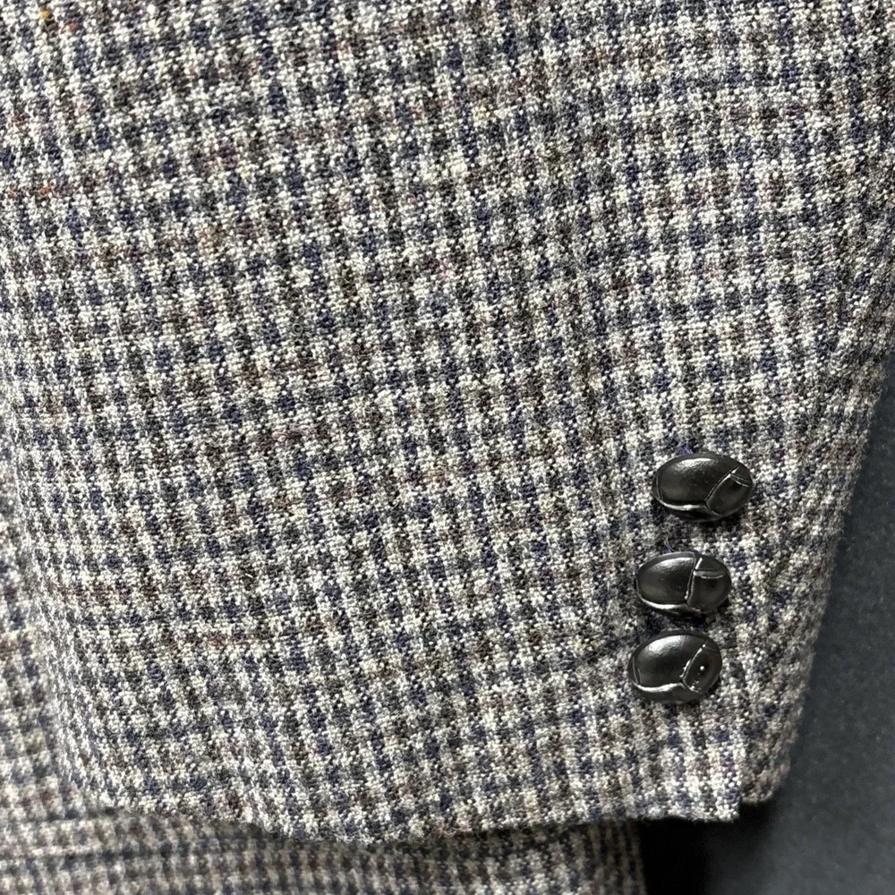 Vintage Pendleton Tweed Virgin‎ Wool Blazer Jacket Men's Size 42 Gray 2 Button - Picture 11 of 15